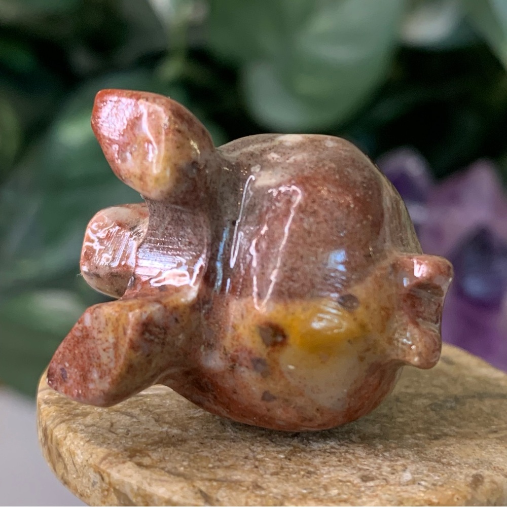 Red Soapstone Carved Pig Figurine Miniature Stone Farm Animal Carving Mini Swine - Picture 11 of 15